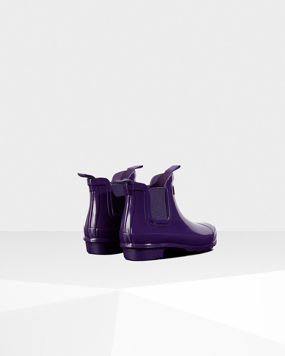 Kids Hunter Original Big Gloss | Chelsea Boots Blue Purple | NZ-52184-XRWO